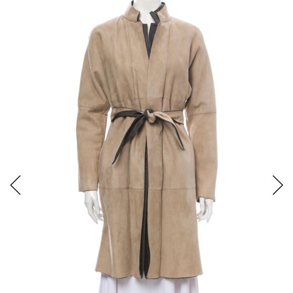 Brunello Cucinelli Women Jacket Shearling Coat Cashmere 42/M - Picture 1 of 4